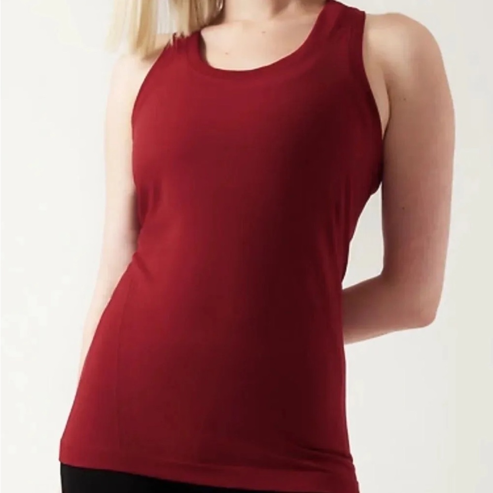 Athleta Red Seamless Tank M
